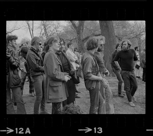 Hippies on the Boston Common during skirmish with police