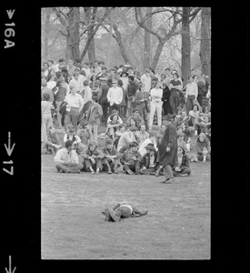 Hippies gathered on the Boston Common and refusing to leave