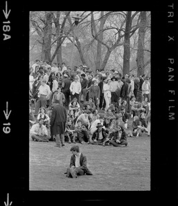 Hippies gathered on the Boston Common and refusing to leave