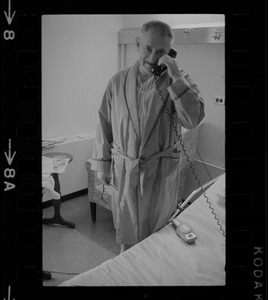 John A. Davis learns at Massachusetts General Hospital that he'll collect back pay worth $84,000