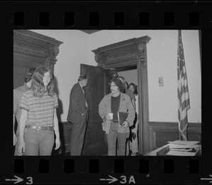 Youths entering Mayor Gill's office