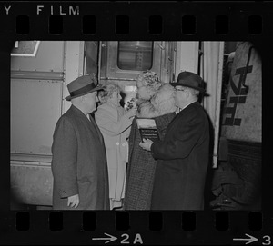 National commander of the DAV Auxiliary arrives in Boston at South Station