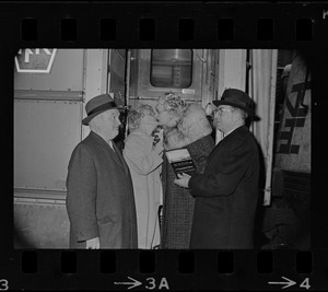 National commander of the DAV Auxiliary arrives in Boston at South Station