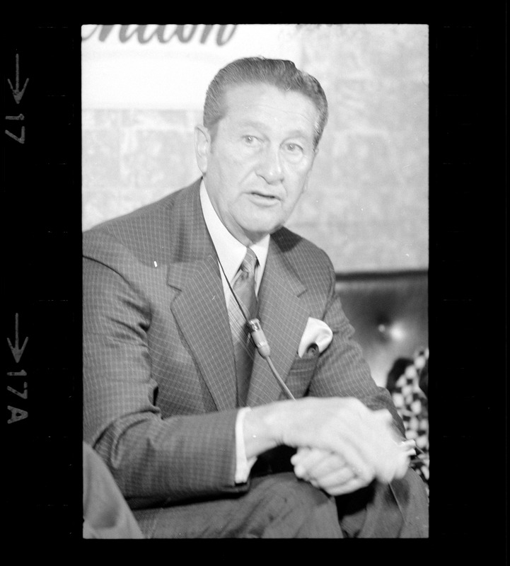 Lawrence Welk at Boston press conference