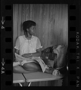 Mrs. Roberta O'Neil at the Mothers for Adequate Welfare (MAW) sit-in at the Roxbury Crossing Welfare Office