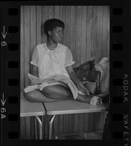 Mrs. Roberta O'Neil at the Mothers for Adequate Welfare (MAW) sit-in at the Roxbury Crossing Welfare Office