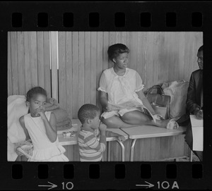 Mrs. Roberta O'Neil at the Mothers for Adequate Welfare (MAW) sit-in at the Roxbury Crossing Welfare Office
