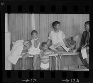Mrs. Roberta O'Neil at the Mothers for Adequate Welfare (MAW) sit-in at the Roxbury Crossing Welfare Office