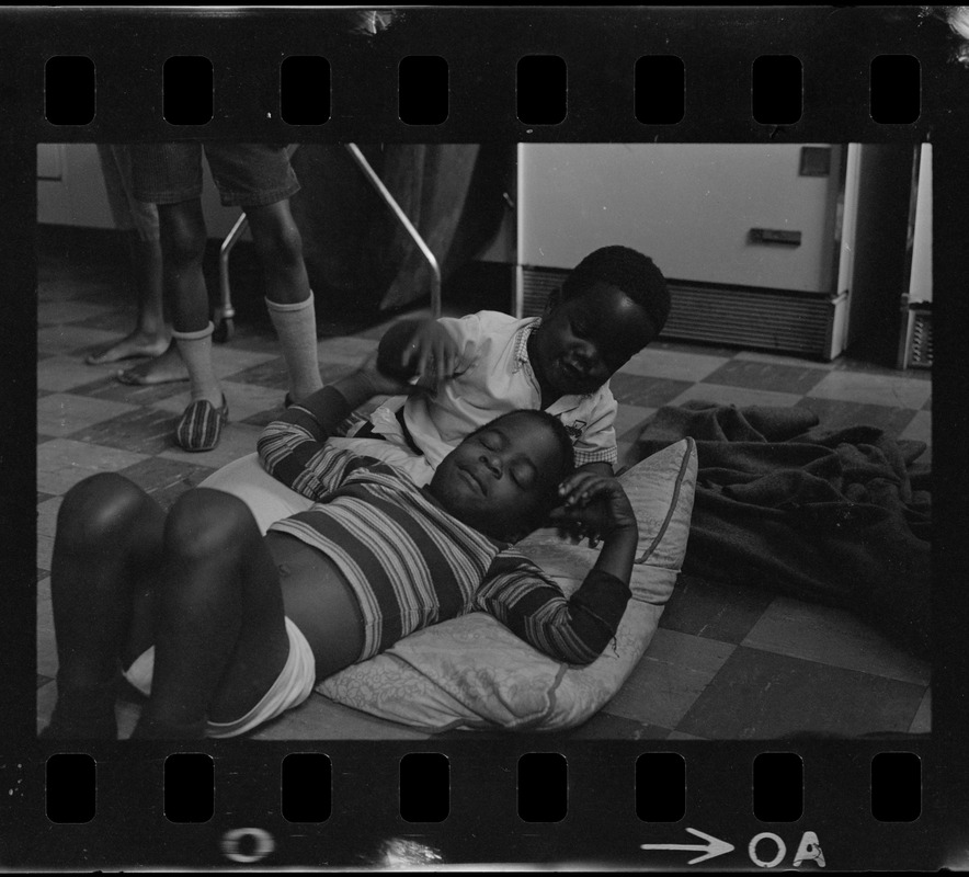 Children seen during sit-in at Roxbury Crossing Welfare office