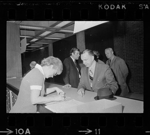 Teddy Green, reformed bank robber, and election clerk Ruth Kelly