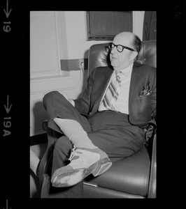 Phil Silvers in Boston for the run of the comedy "How the Other Half Loves" at the Wilbur Theater
