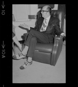 Phil Silvers in Boston for the run of the comedy "How the Other Half Loves" at the Wilbur Theater