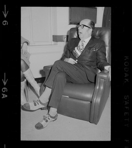 Phil Silvers in Boston for the run of the comedy "How the Other Half Loves" at the Wilbur Theater