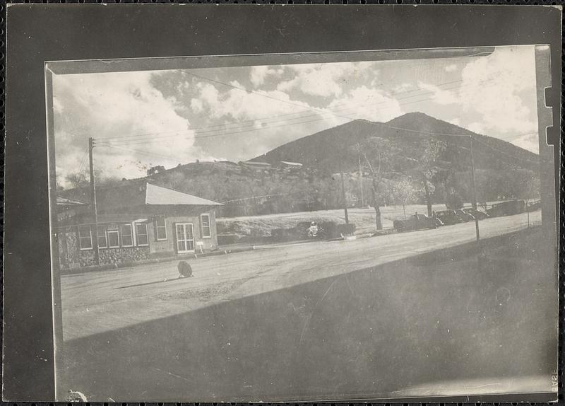 Mountains behind a road