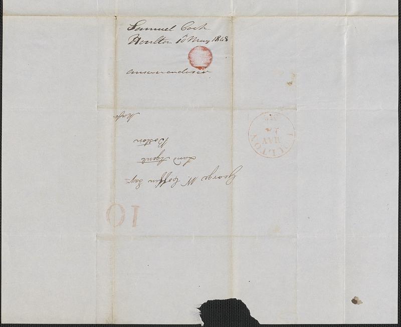 Samuel Cook to George Coffin, 10 May 1848 - Digital Commonwealth