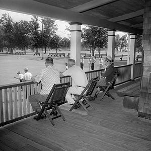 Bowling on the green, Hazelwood Park, Brock Avenue, New Bedford