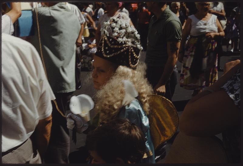 Girl in costume at parade, Boston