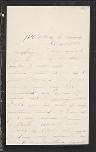 Letter from N.A. Childs to John D. Long, November 15, 1868