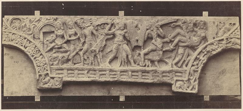 Cast of frieze from Rani Gumpha, Udayagiri Caves, Bhubaneswar, India