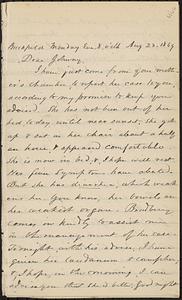 Letter from Zadoc Long to John D. Long, August 23, 1869