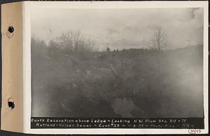 Contract No. 39, Trunk Line Sewer, Rutland, Holden, earth excavation above ledge, looking northwest from Sta. 315+70, Rutland-Holden Sewer, Holden, Mass., Nov. 8, 1933