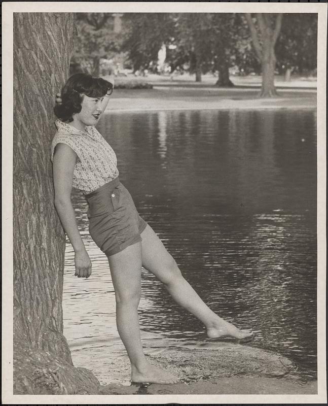 Enjoys cool breeze at Public Garden