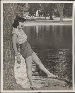Enjoys cool breeze at Public Garden