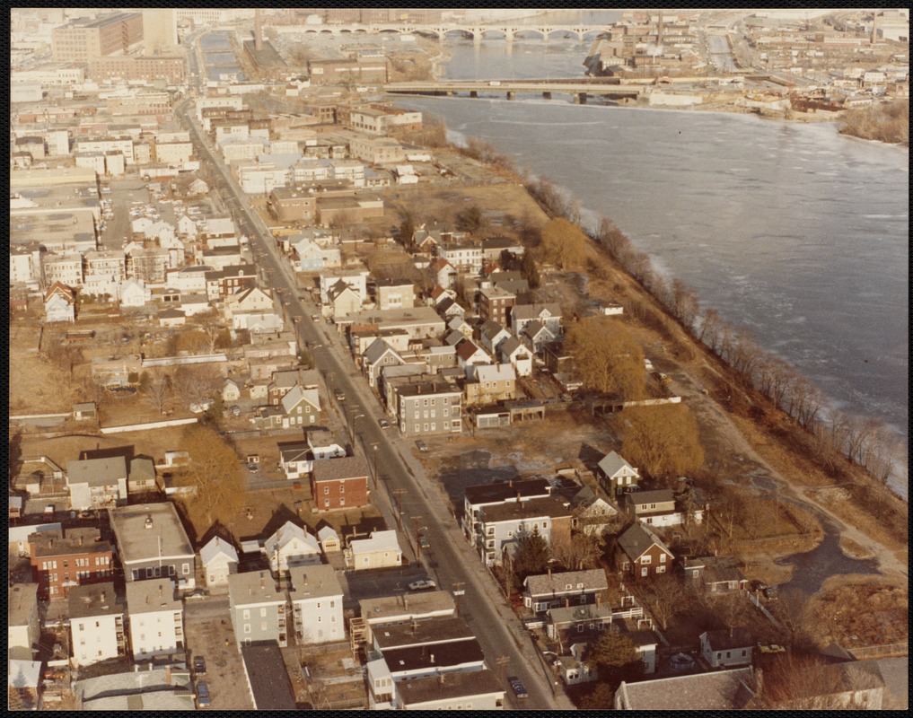 View of buildings along a river