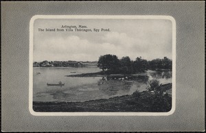 Arlington, Mass. The island from Villa Thüringen, Spy Pond
