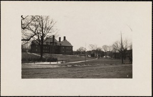 Town hall site, 1911 view from Mass. Ave. Arlington High School