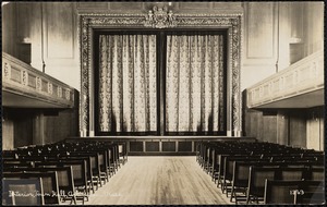 Interior, town hall, Arlington, Mass.