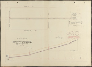 Plan and profile of sewer in Eutaw Street