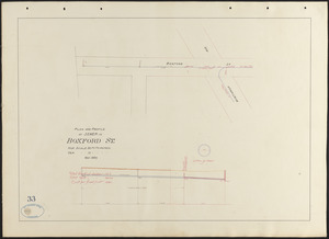 Plan and profile of sewer in Boxford St.