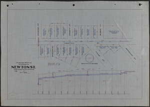 Plan and profile of sewer in Newton St.