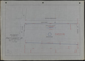 Plan and profile of sewer in Merrimack St.