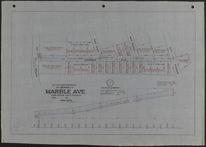 Plan and profile of sewer in Marble Ave.