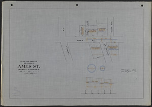 Plan and profile of sewer in Ames St.