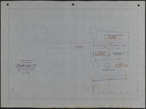 Plan and profile of sewer in Harvard St.