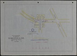 Plan and profile of sewer in Saratoga St.