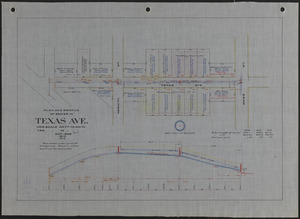 Plan and profile of sewer in Texas Ave.