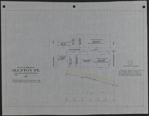 Plan of sewer in Allston St.