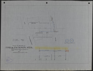 Plan of sewer in Oak & Jackson Sts.