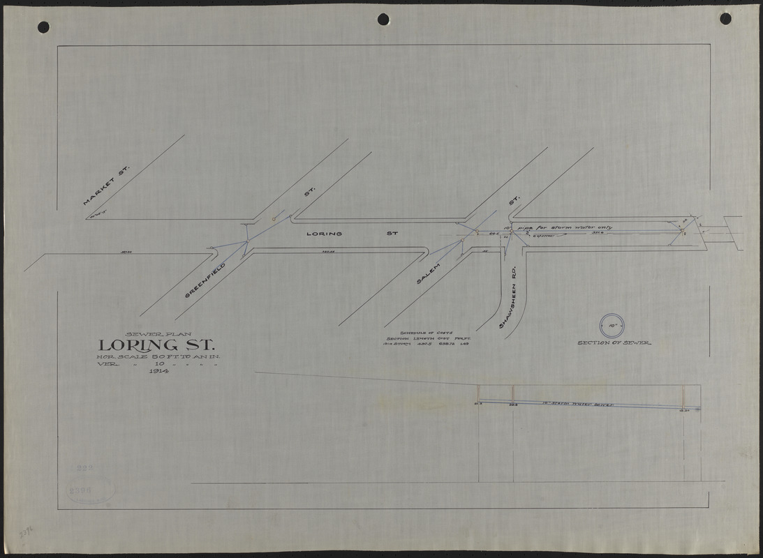 Loring St. sewer plan