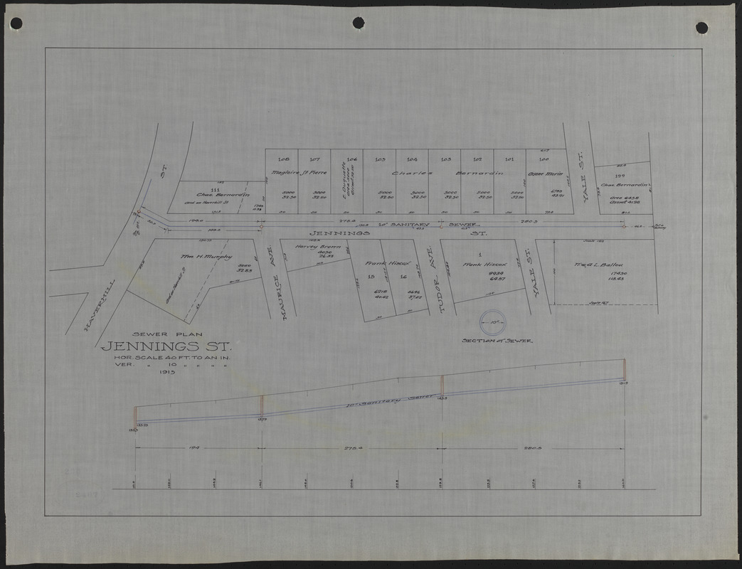 Jennings St. sewer plan