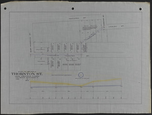 Plan of sewer in Thornton St. and private land