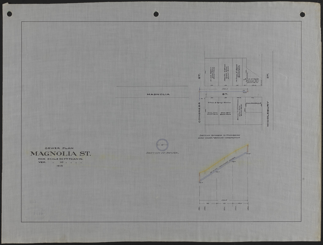 Magnolia St. sewer plan