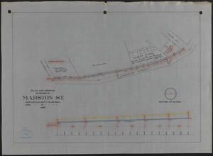 Plan and profile of sewer in Marston St.