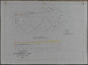 Plan and profile of sewer in Everett St.