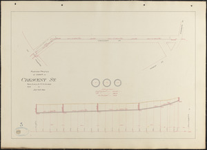 Plan and profile of sewer in Crescent St.