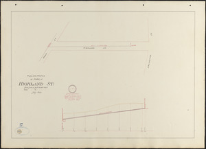 Plan and profile of sewer in Highland St.